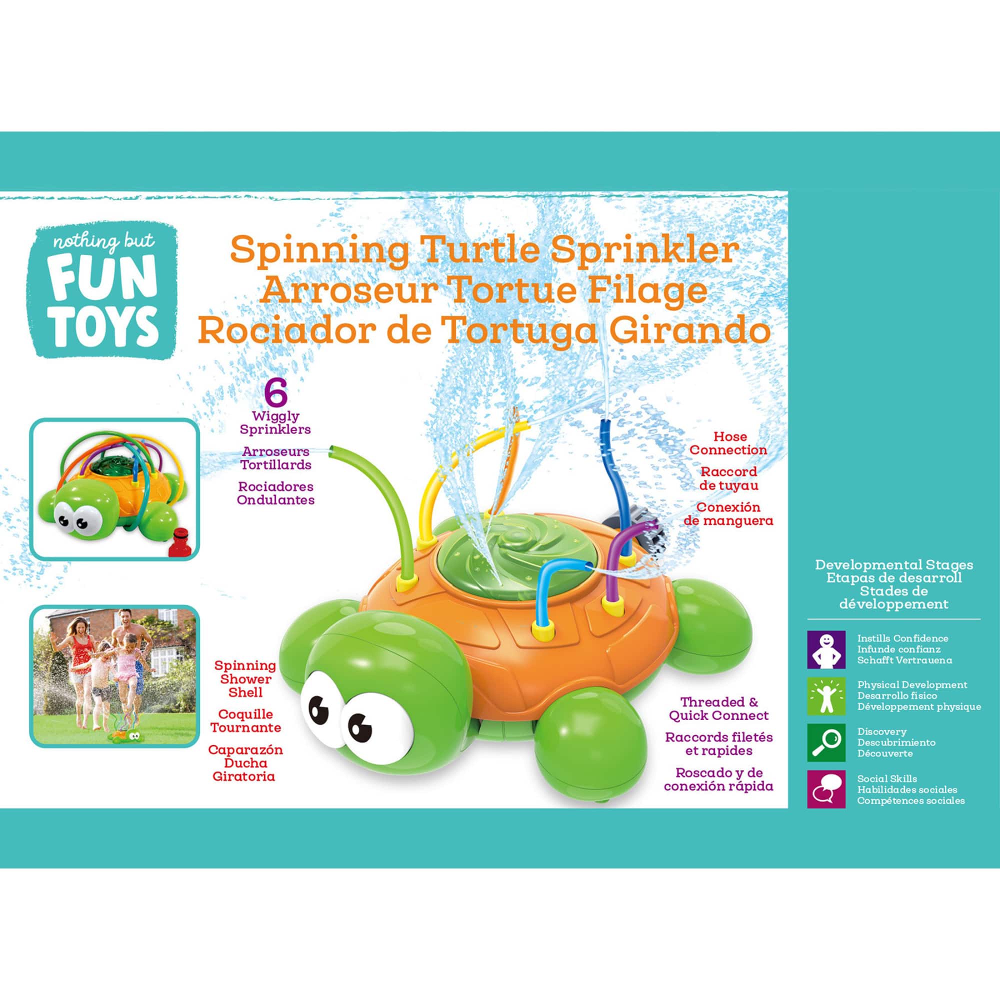 Nothing But Fun Toys Spinning Turtle Sprinkler